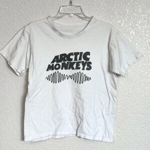 Arctic Monkeys Band T-Shirt Tee No Tag White Logo Vintage Y2K English Rock Band